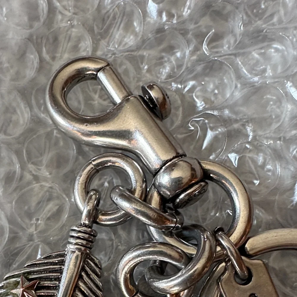 Coach RARE  Metallic Feather Keychain - Picture 6 of 8
